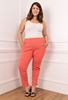 Picture of PLUS SIZE WHITE STRETCH TAILORED TROUSERS